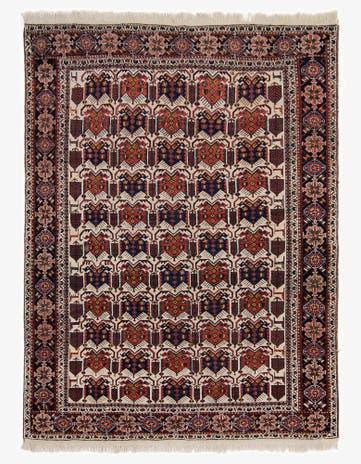 4' 11 x 6' 5 Hand Knotted Shahrebabek Wool Rug