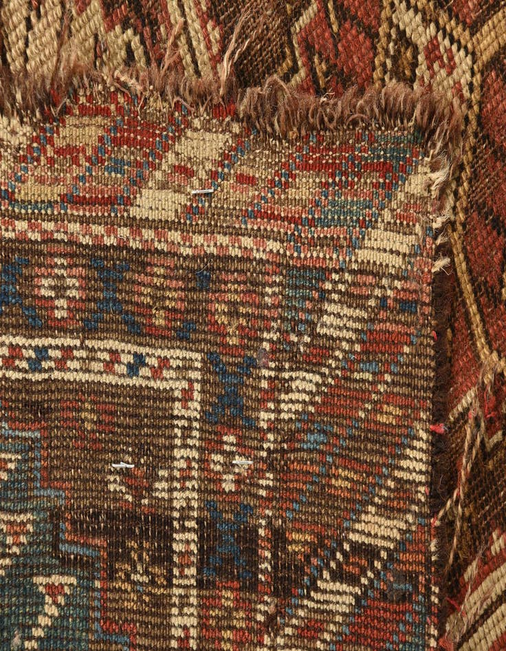 Detail image of 3' 4 x 3' 9  Hand Knotted Shirvan Persian Wool Rug