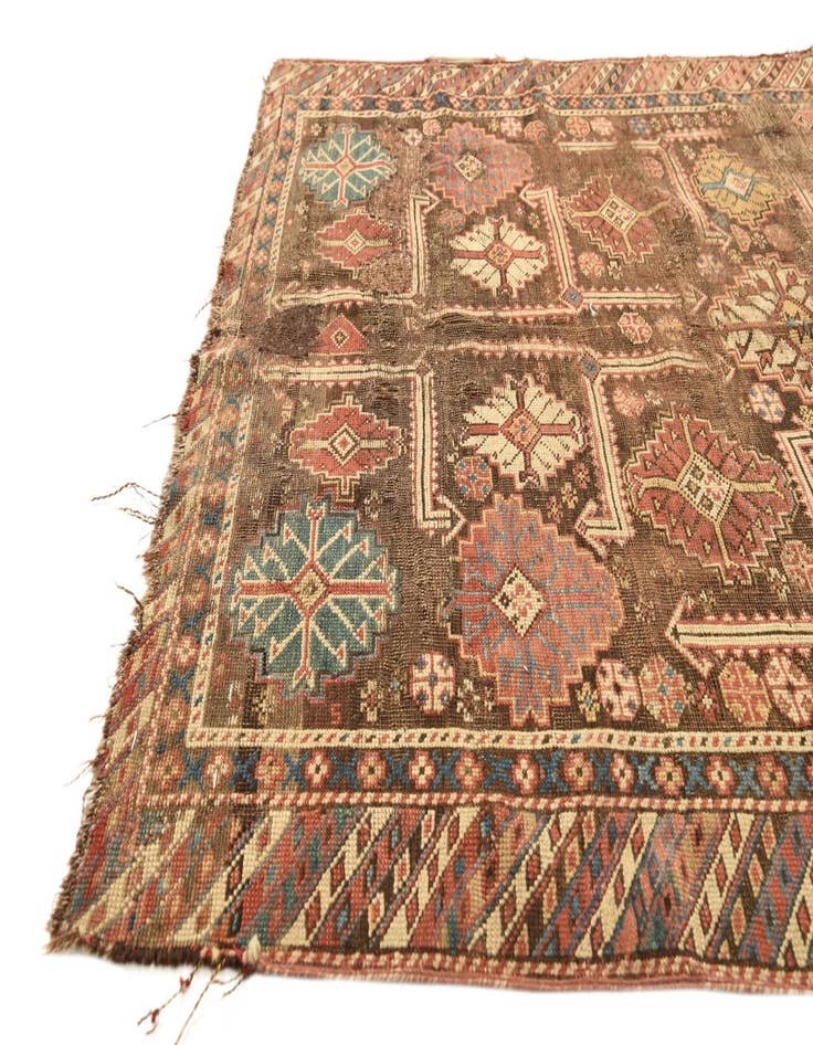 Detail image of 3' 4 x 3' 9  Hand Knotted Shirvan Persian Wool Rug