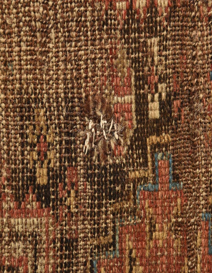 Detail image of 3' 4 x 3' 9  Hand Knotted Shirvan Persian Wool Rug