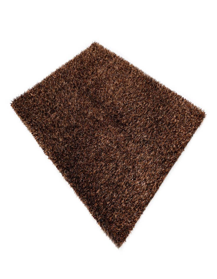 Detail image of 5' 1 x 6' 7  Hand Knotted Solid Shag Rug