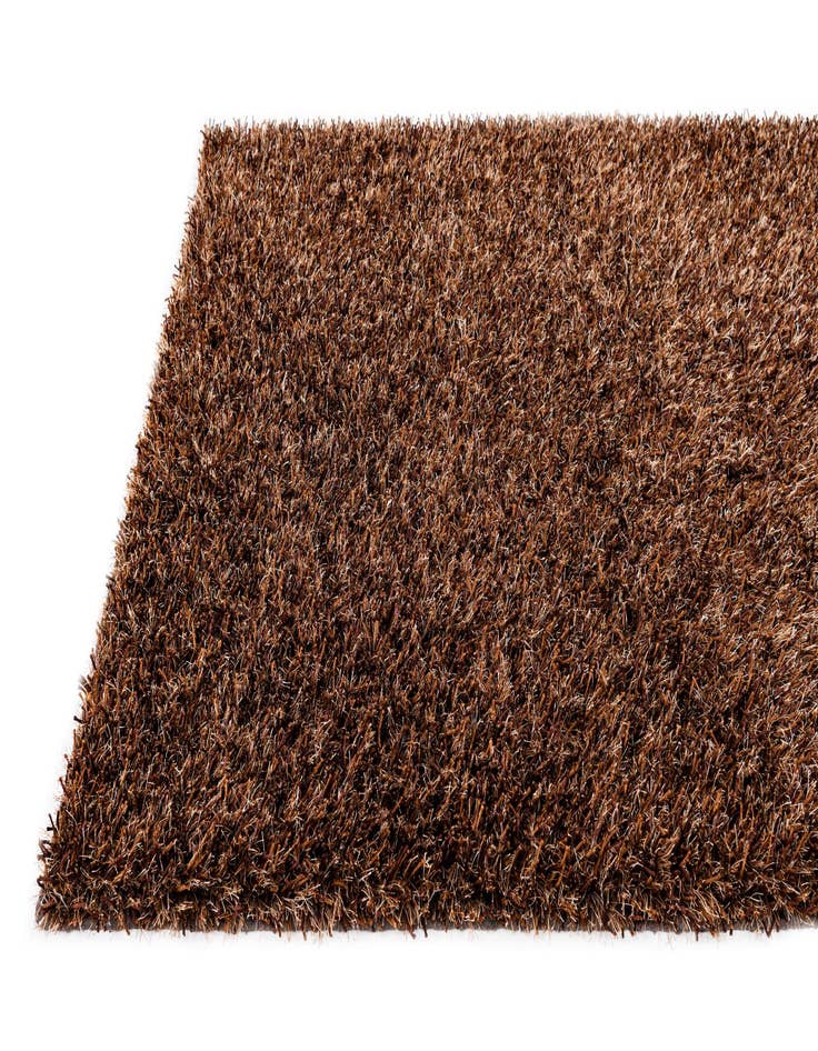 Detail image of 5' 1 x 6' 7  Hand Knotted Solid Shag Rug