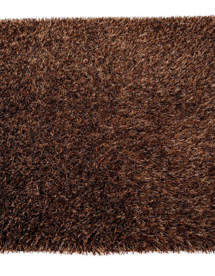 Detail image of 5' 1 x 6' 7  Hand Knotted Solid Shag Rug