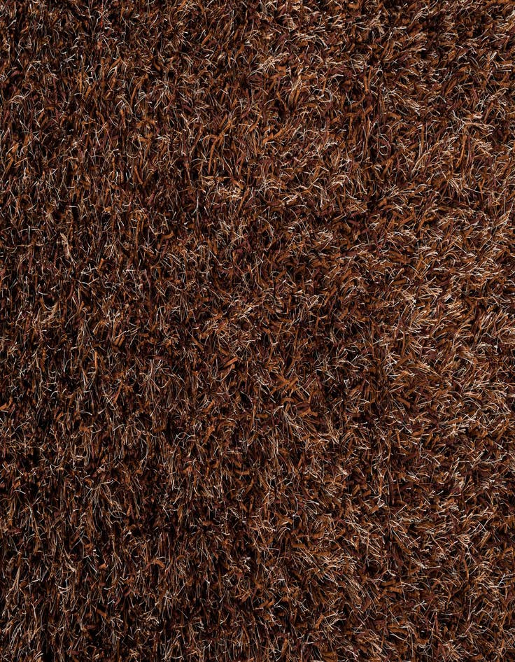 Detail image of 5' 1 x 6' 7  Hand Knotted Solid Shag Rug