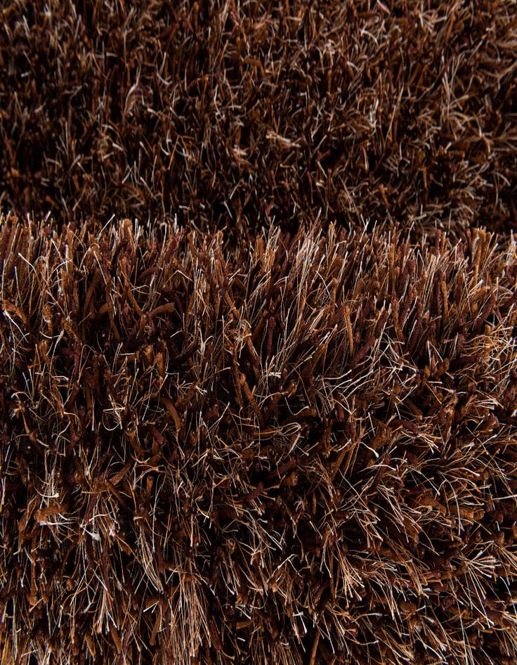 Detail image of 5' 1 x 6' 7  Hand Knotted Solid Shag Rug