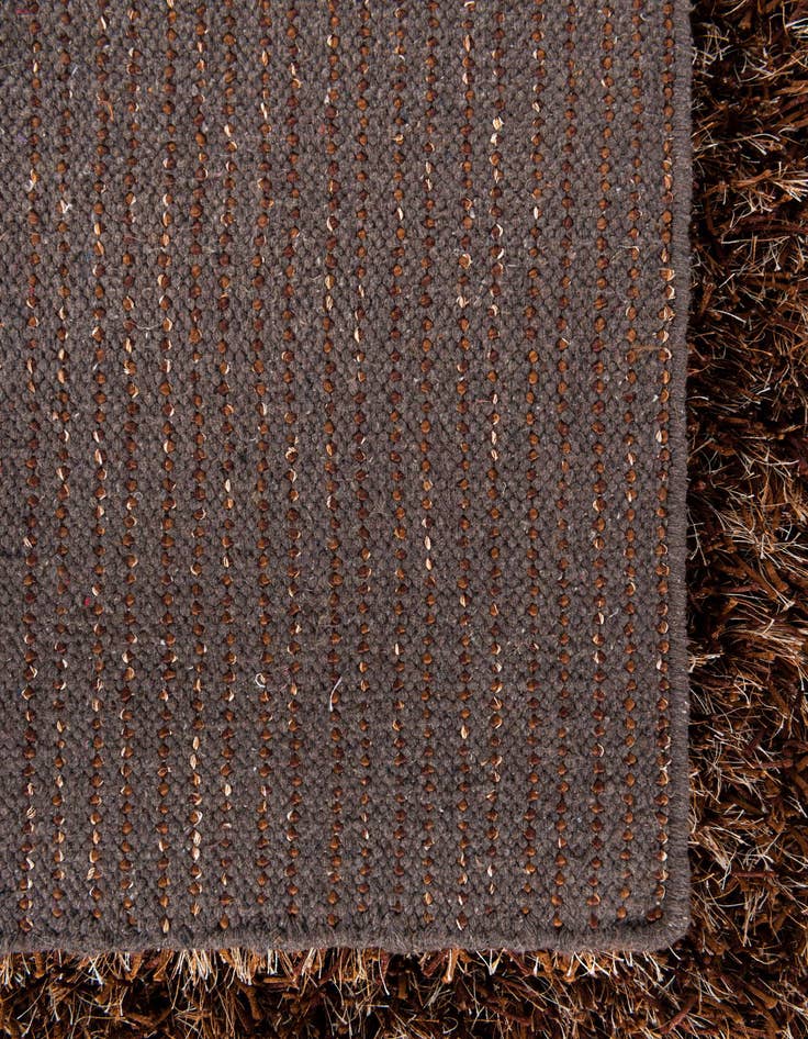 Detail image of 5' x 6' 7  Hand Knotted Solid Shag Rug
