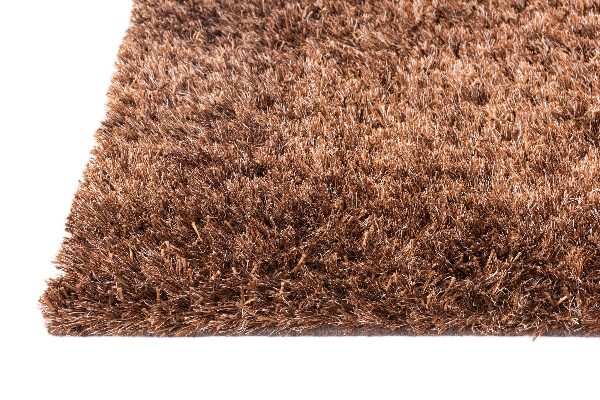 5' 2 x 6' 7 Hand Knotted Solid Shag Rug
