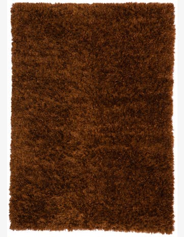 4' 10 x 6' 9 Hand Knotted Solid Shag Oriental Rug