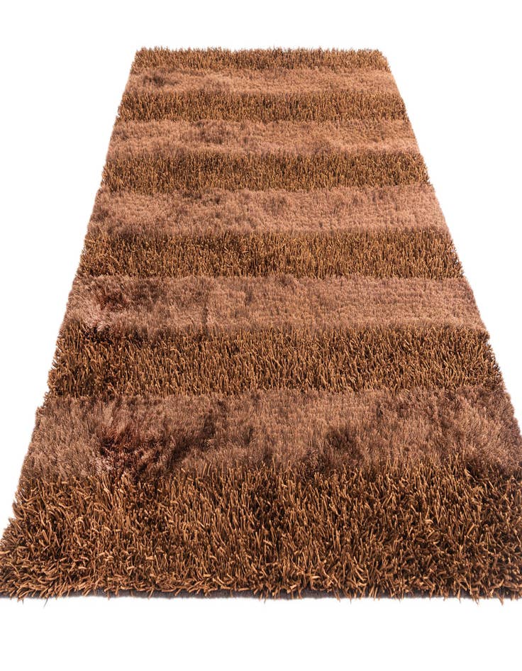 Detail image of 5' x 6' 7 Hand Knotted Solid Shag Oriental Rug