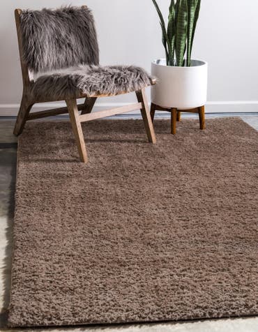  8' x 10' Solid Shag Rug