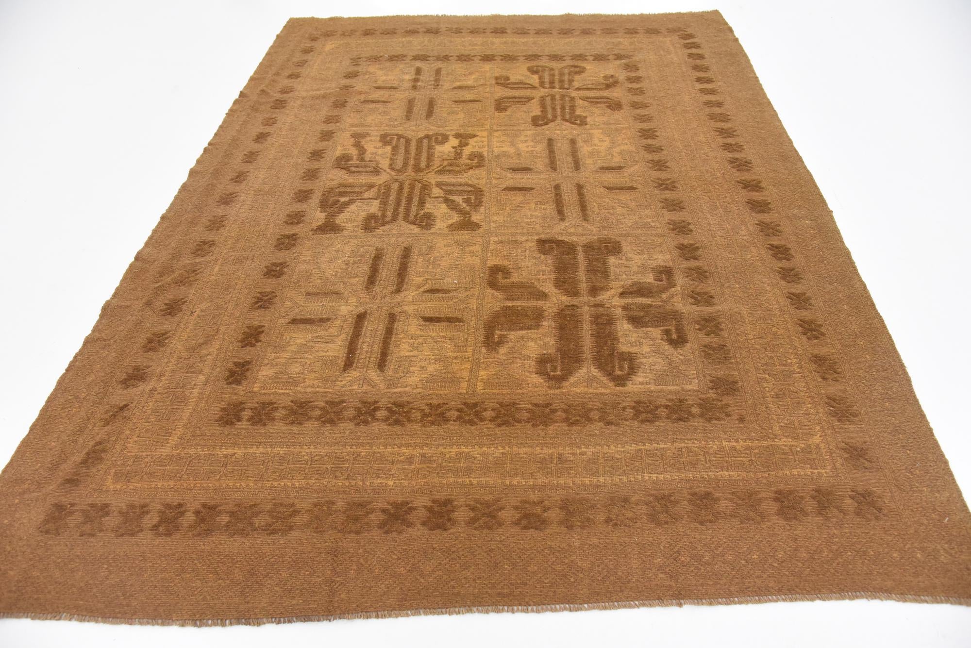 6' 3 x 8' 2 Hand Woven Sumak Wool Rug