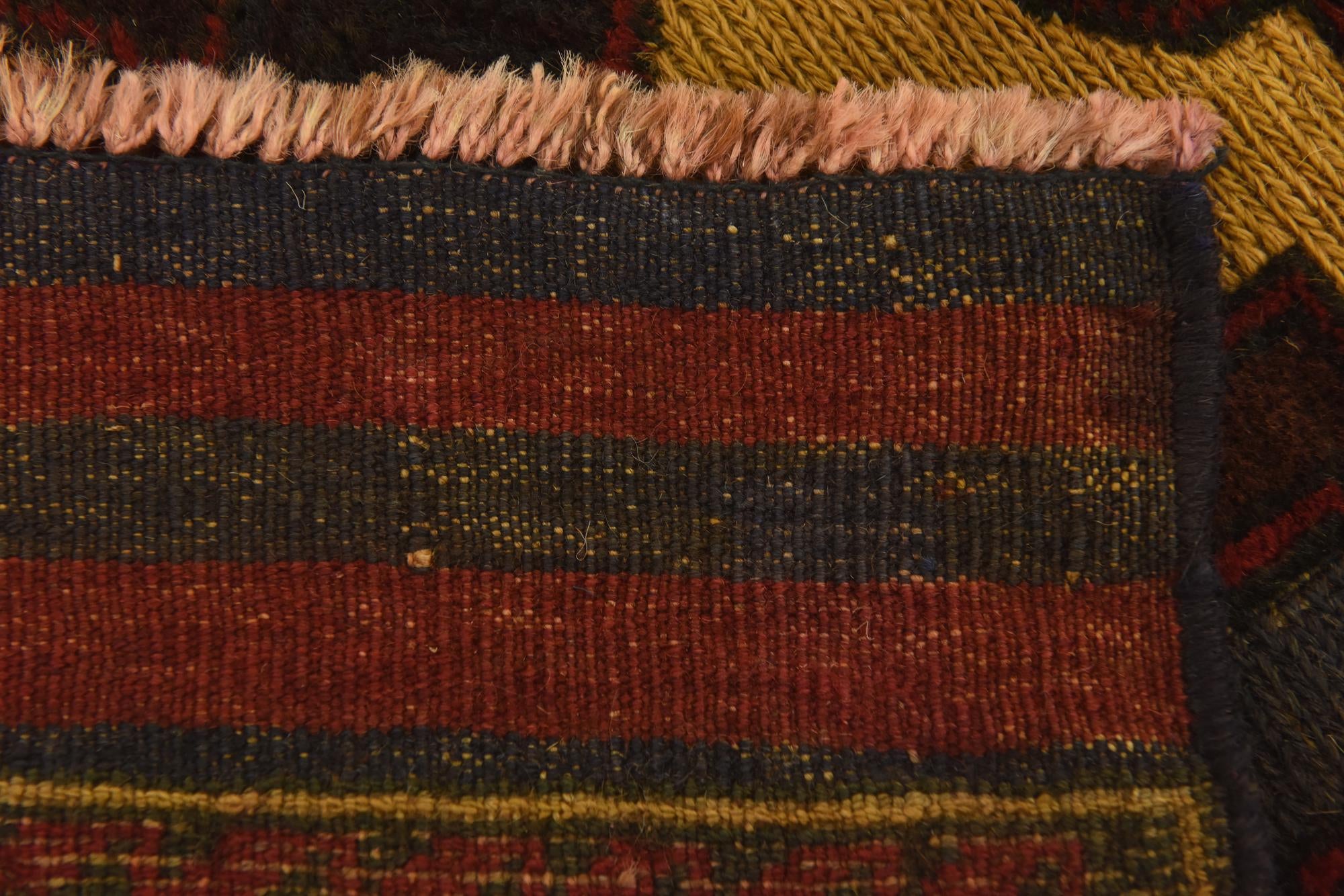 3' x 4' Hand Knotted Sumak Wool Rug