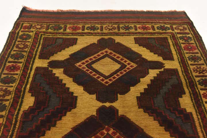 3' x 4' Hand Knotted Sumak Wool Rug
