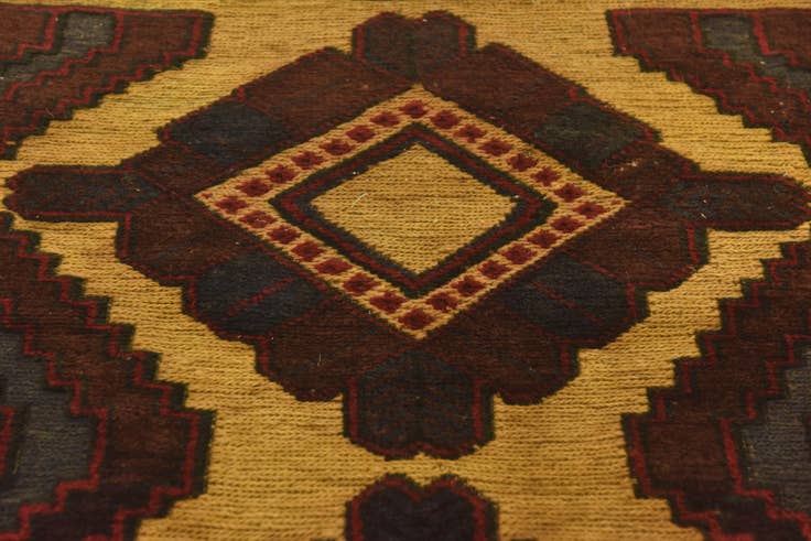 Detail image of 3' x 4' Hand Knotted Sumak Wool Rug
