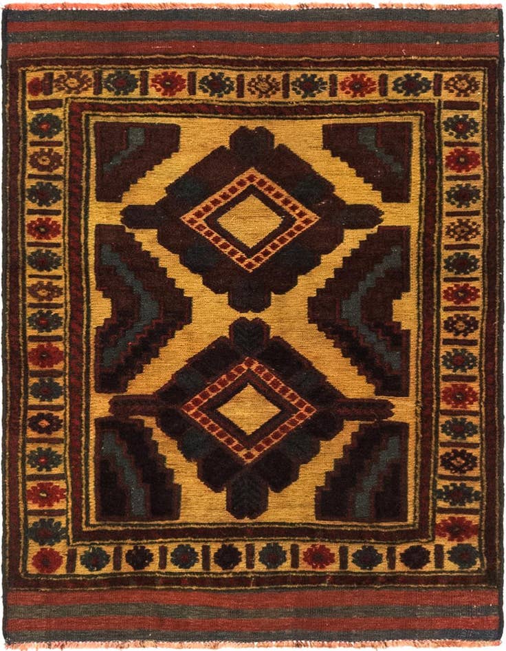 Detail image of 3' x 4' Hand Knotted Sumak Wool Rug
