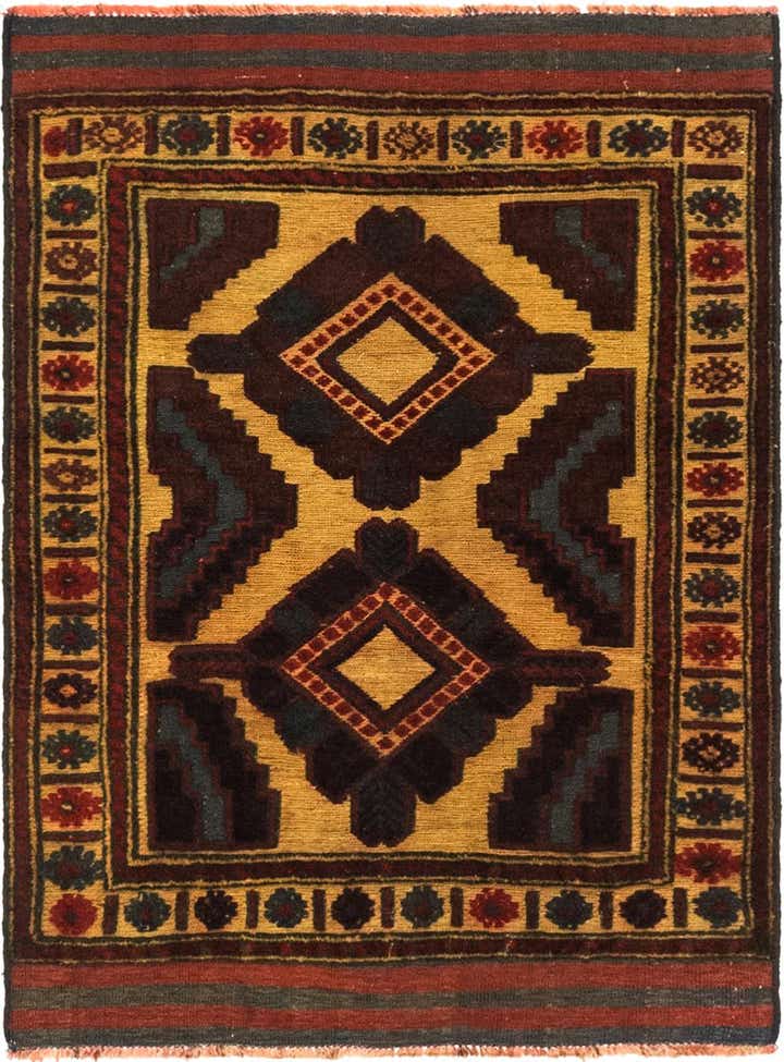 3' x 4' Hand Knotted Sumak Wool Rug
