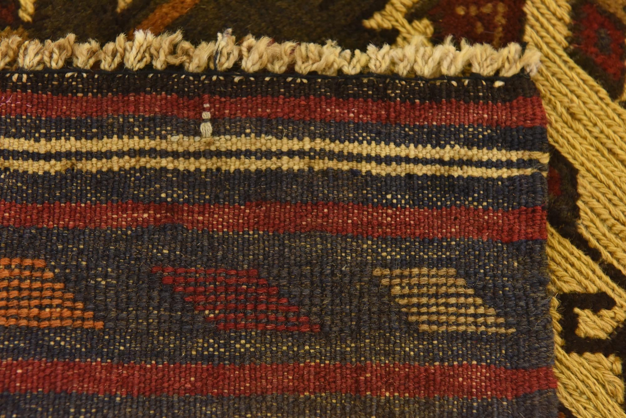 4' 4 x 6' Hand Knotted Sumak Wool Rug