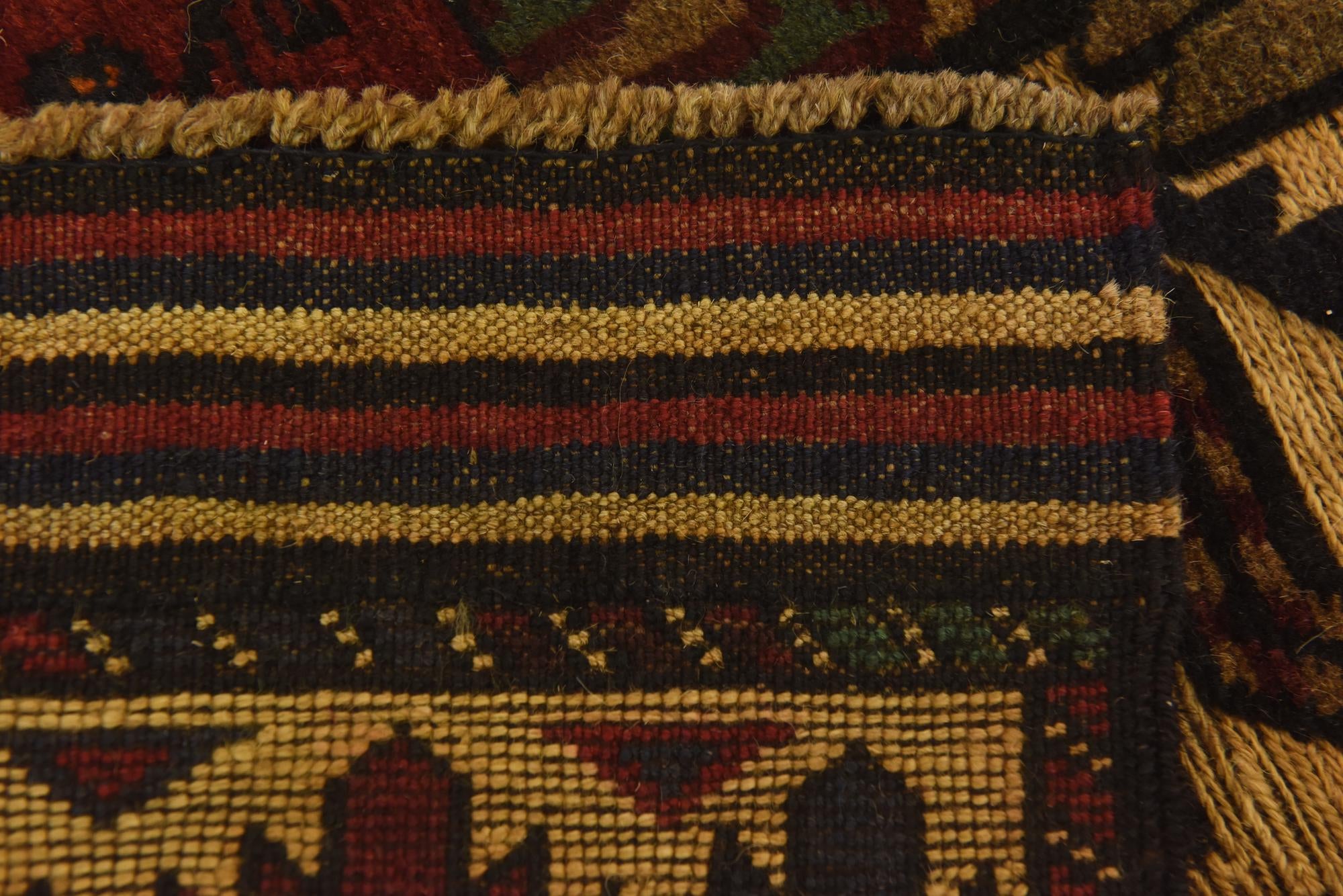 3' x 4' 4 Hand Knotted Sumak Wool Rug