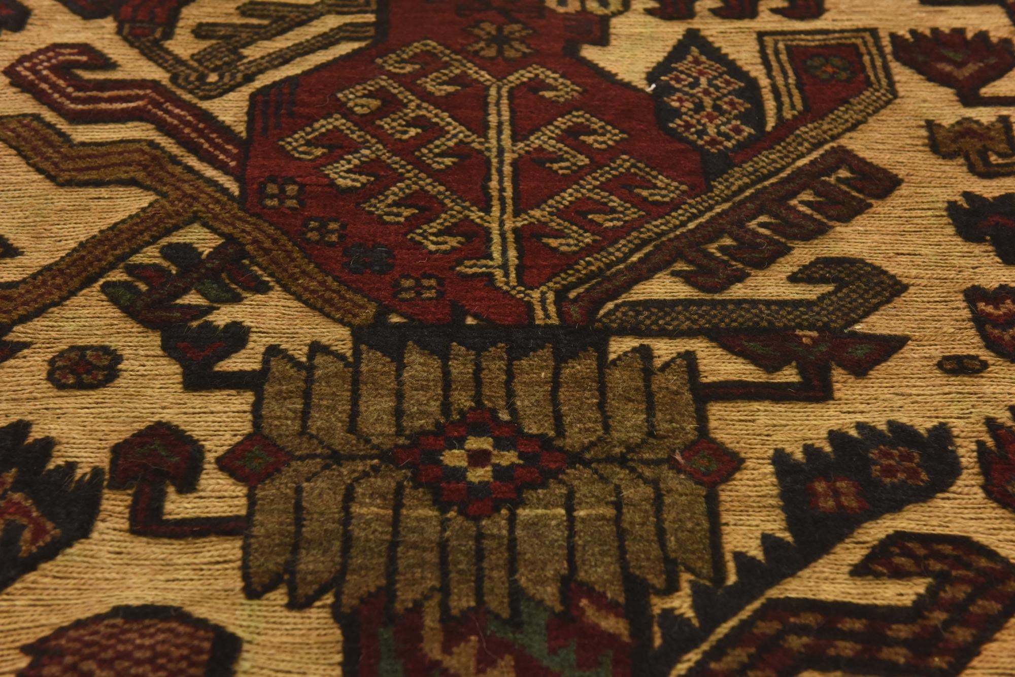 3' x 4' 4 Hand Knotted Sumak Wool Rug