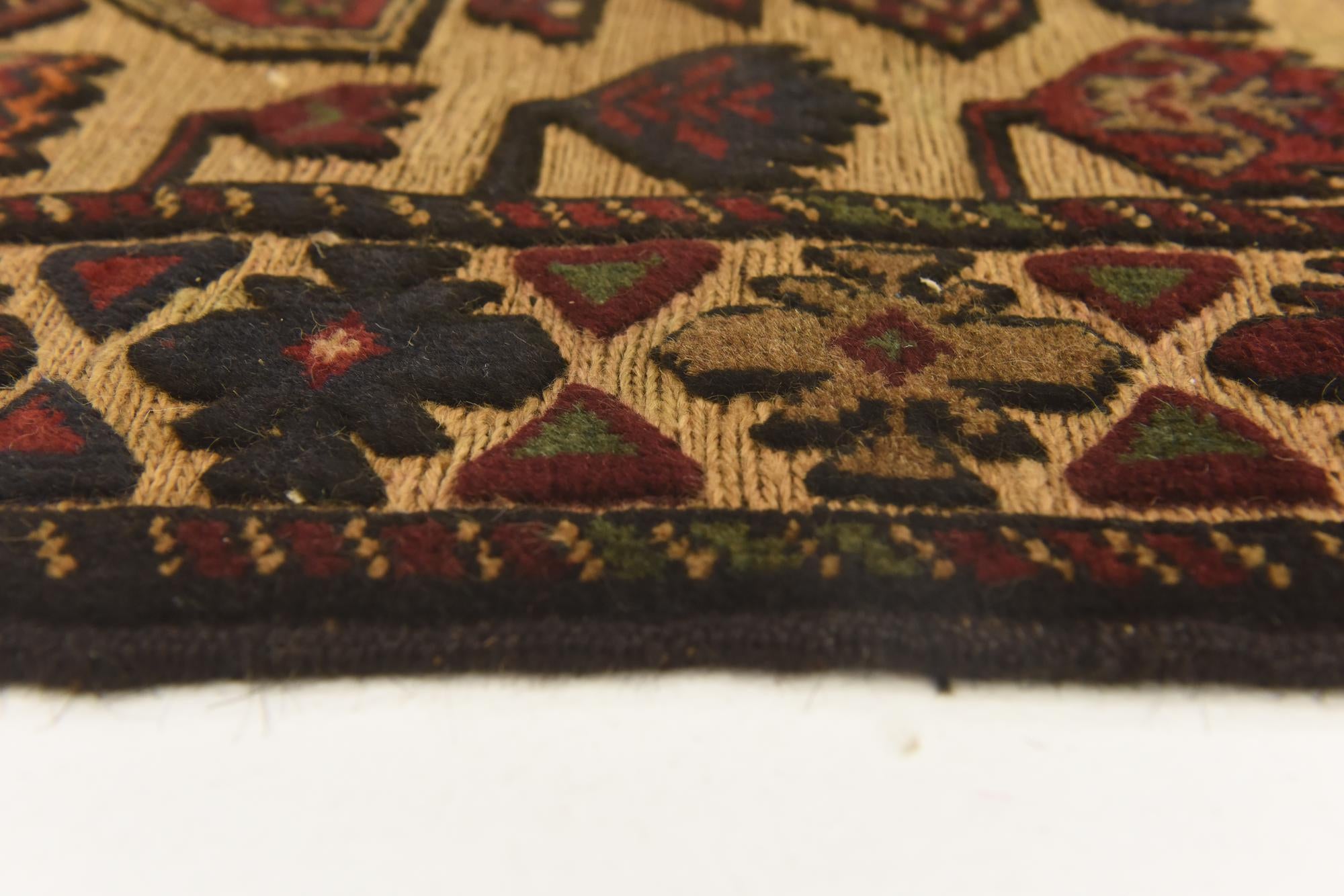 3' x 4' 4 Hand Knotted Sumak Wool Rug