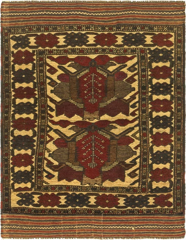 Detail image of 2' 10 x 4' 8 Hand Knotted Sumak Wool Rug