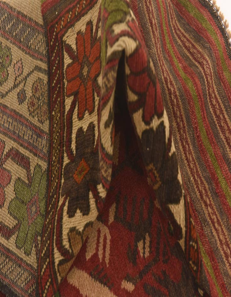 Detail image of 4' 2 x 6'  Hand Knotted Sumak Wool Rug