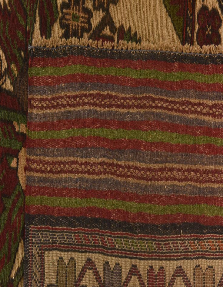 Detail image of 4' 2 x 6'  Hand Knotted Sumak Wool Rug