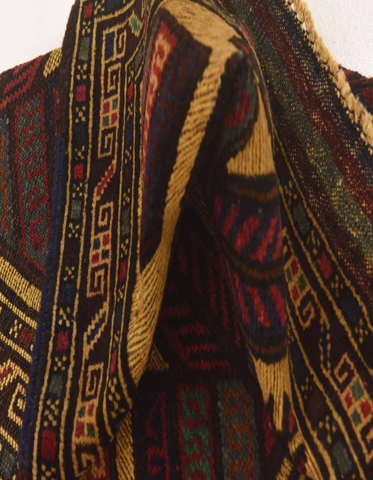 Detail image of 2' 8 x 4' 3  Hand Knotted Sumak Wool Rug