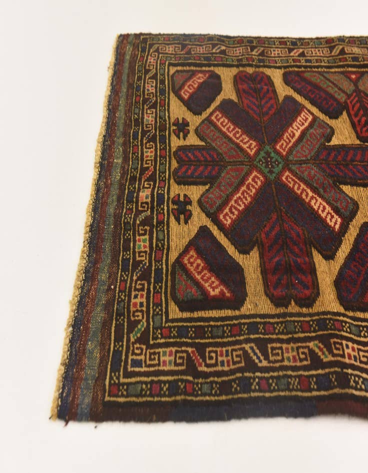 Detail image of 2' 8 x 4' 3  Hand Knotted Sumak Wool Rug