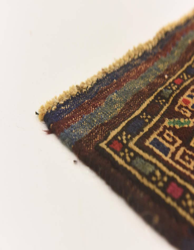 Detail image of 2' 8 x 4' 3  Hand Knotted Sumak Wool Rug