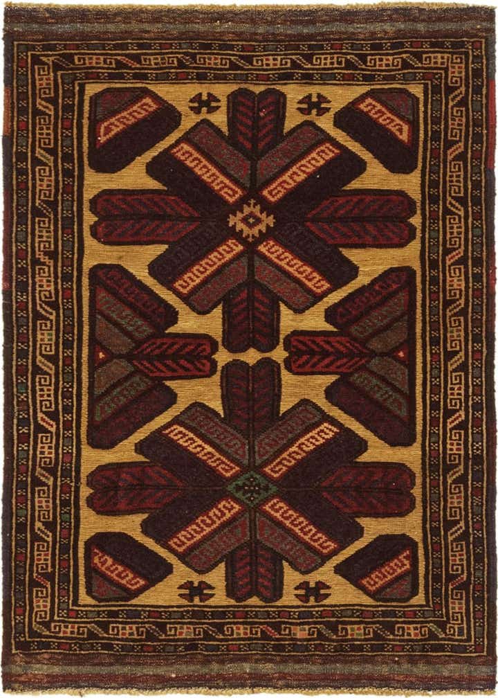 2' 8 x 4' 3 Hand Knotted Sumak Wool Rug
