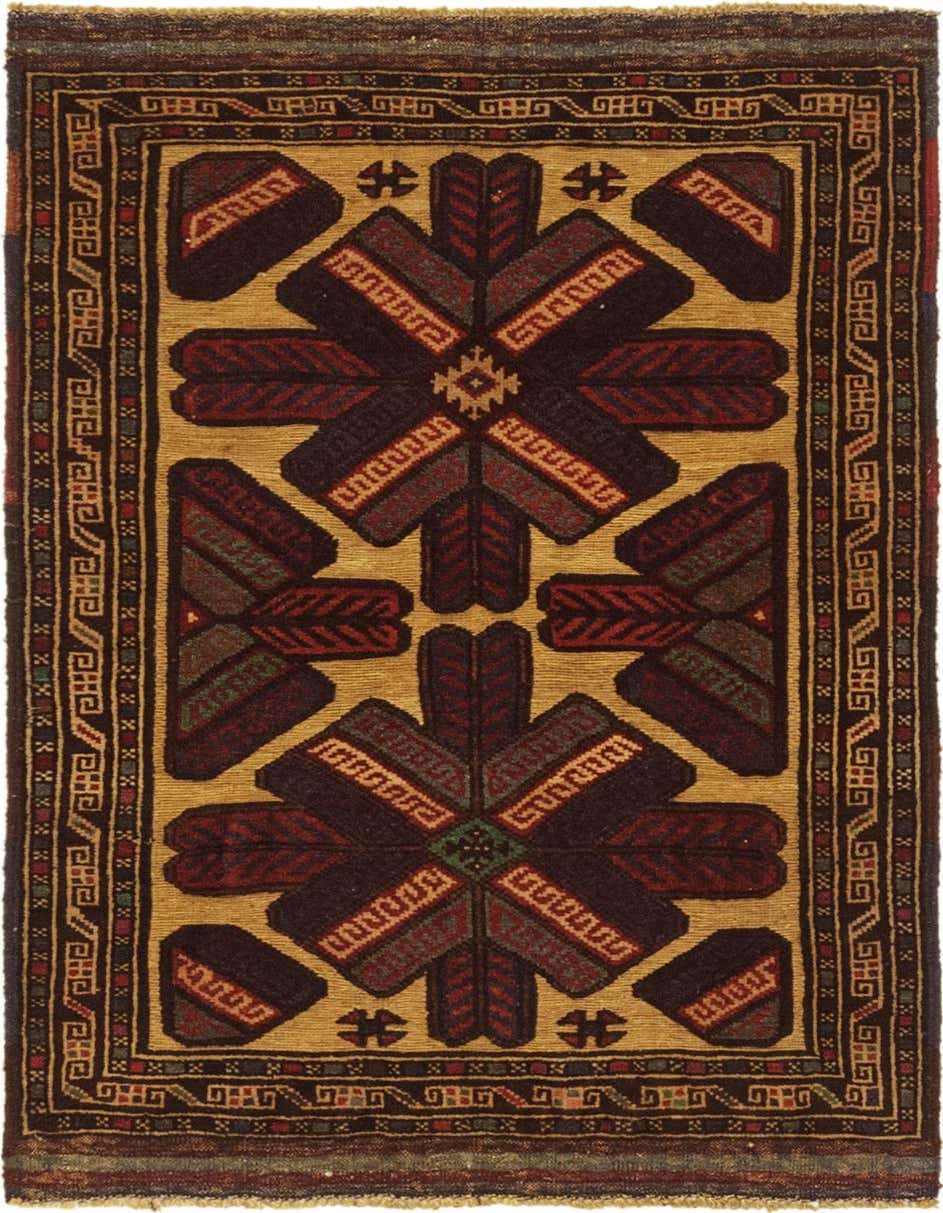 2' 8 x 4' 3 Hand Knotted Sumak Wool Rug