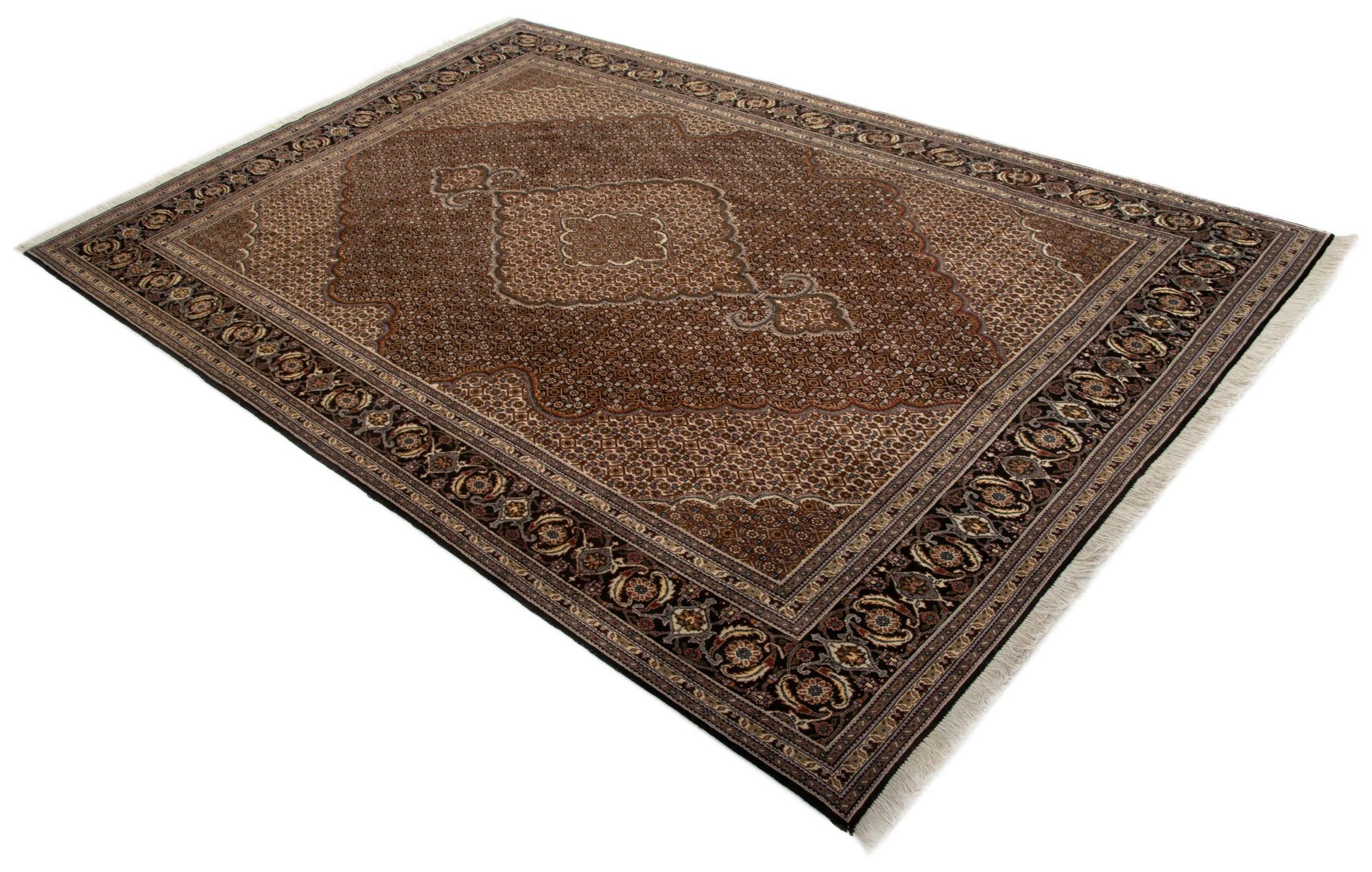 6' 7 x 9' 10 Hand Knotted Tabriz Mahi Persian Wool Rug