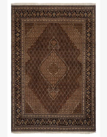 6' 7 x 9' 10 Hand Knotted Tabriz Mahi Persian Wool Rug