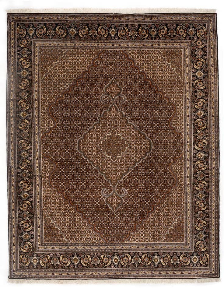 Detail image of 6' 7 x 9' 10 Hand Knotted Tabriz Mahi Persian Wool Rug
