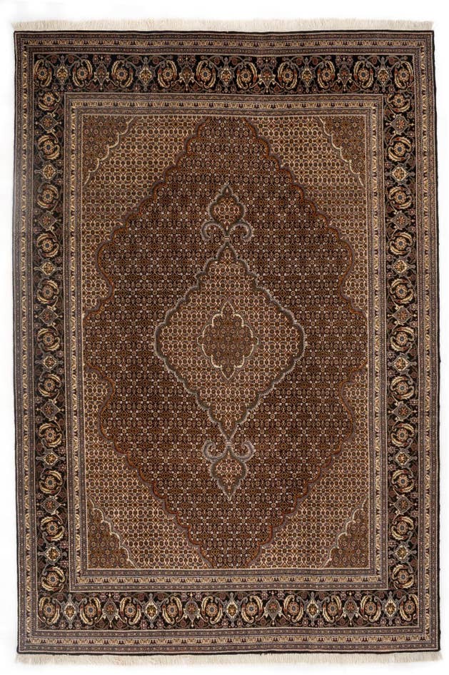Detailansicht von 200cm x 300cm Handgeknüpft Tabriz Mahi Persisch Wolle Teppich