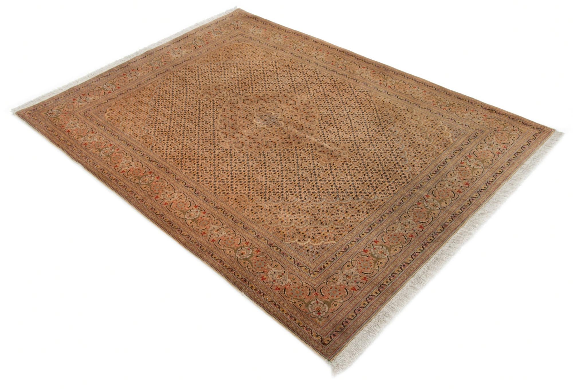 4' 11 x 6' 7 Hand Knotted Tabriz Mahi Persian Wool Rug