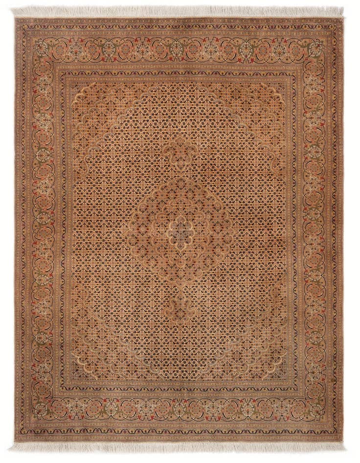 Detail image of 4' 11 x 6' 7 Hand Knotted Tabriz Mahi Persian Wool Rug