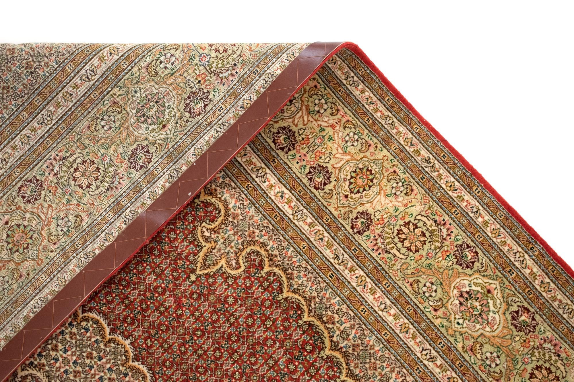6' 7 x 9' 7 Hand Knotted Tabriz Mahi Persian Rug
