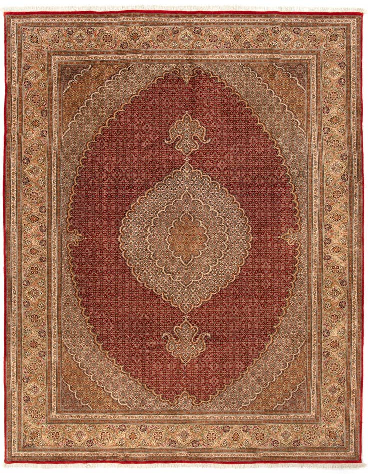 Detail image of 6' 7 x 9' 7 Hand Knotted Tabriz Mahi Persian Rug