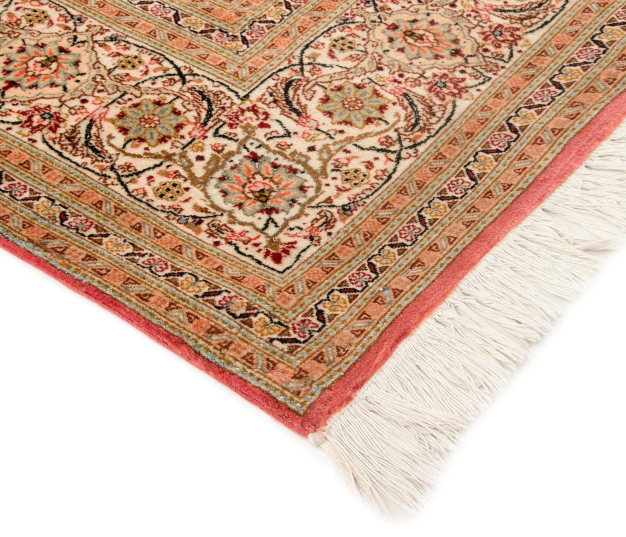 6' 7 x 9' 9 Hand Knotted Tabriz Mahi Persian Rug