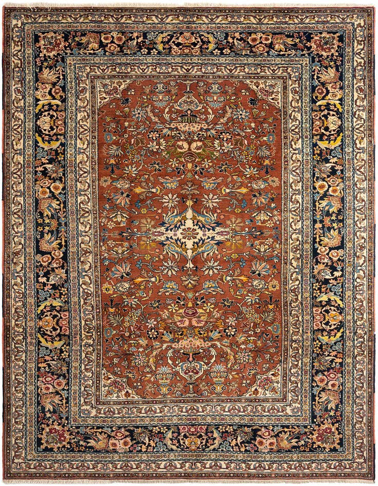 Detail image of 7' 11 x 11' 3 Tabriz Wool Rug