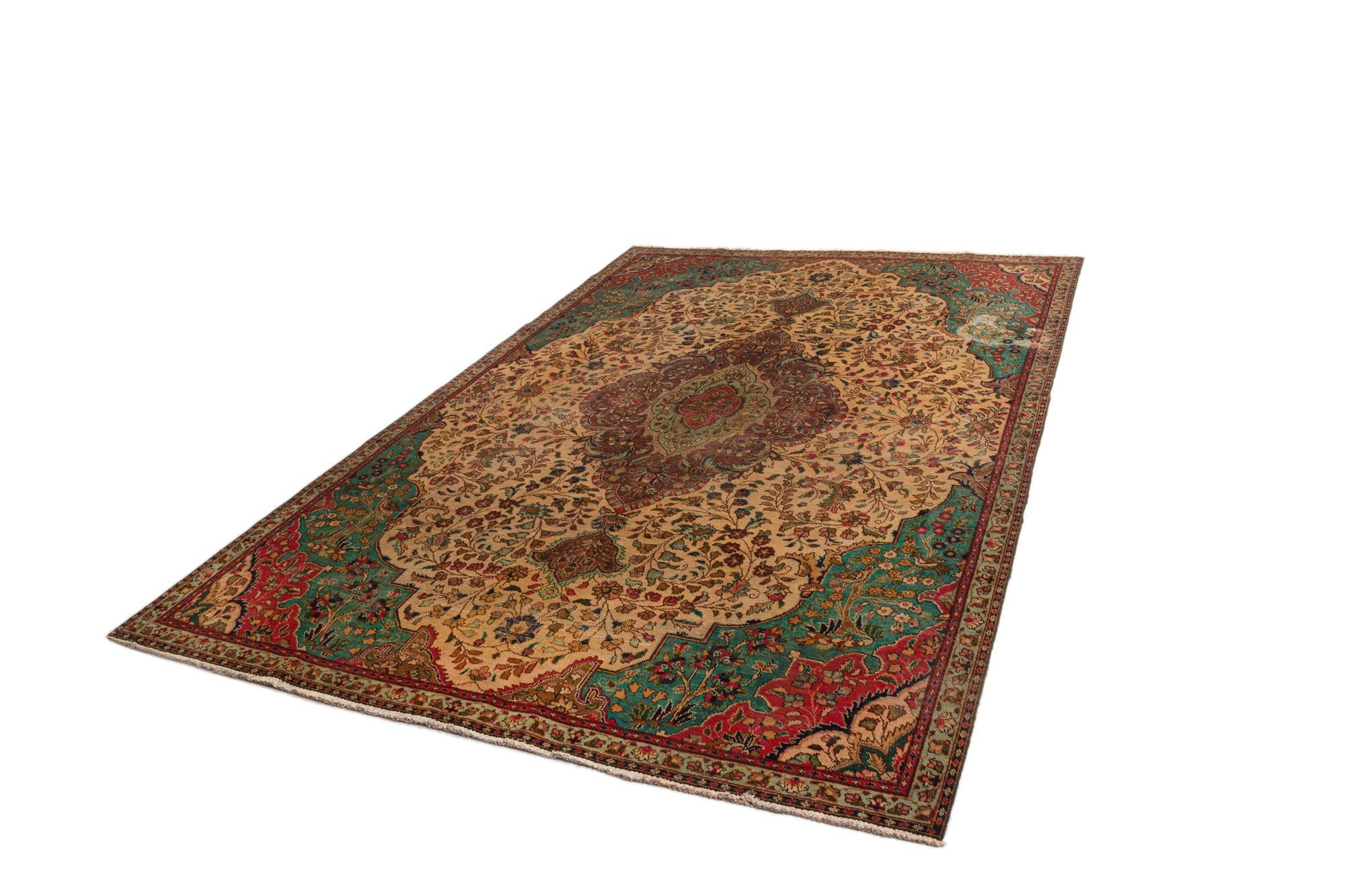 7' 3 x 10' 11 Tabriz Wool Rug