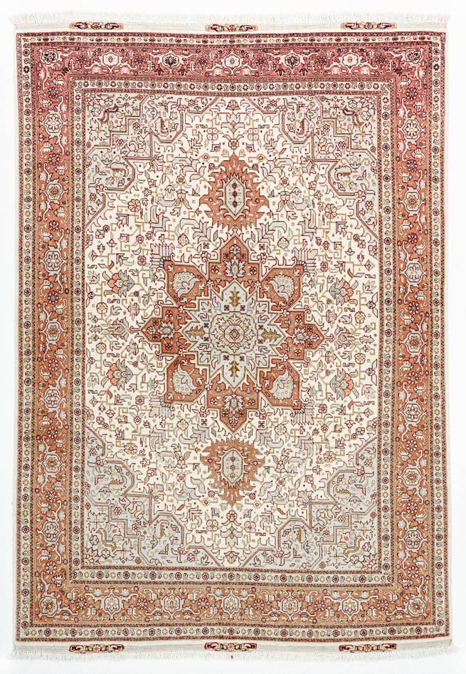 Detailfoto van 145cm x 215cm Tabriz Vloerkleed