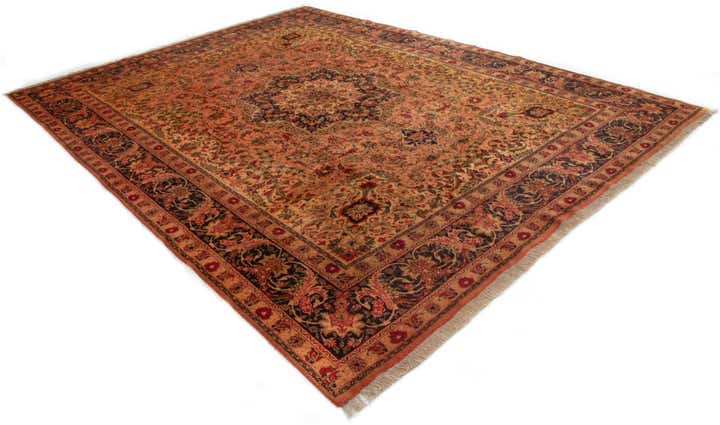 9' 8 x 12' 8 Hand Knotted Tabriz Persian Wool Rug