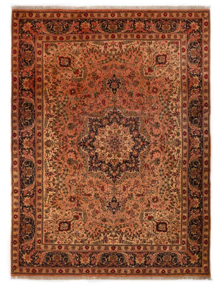 9' 8 x 12' 8 Hand Knotted Tabriz Persian Wool Rug