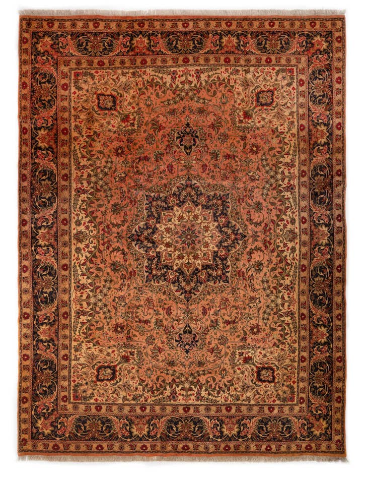 Detail image of 9' 8 x 12' 8 Hand Knotted Tabriz Persian Wool Rug