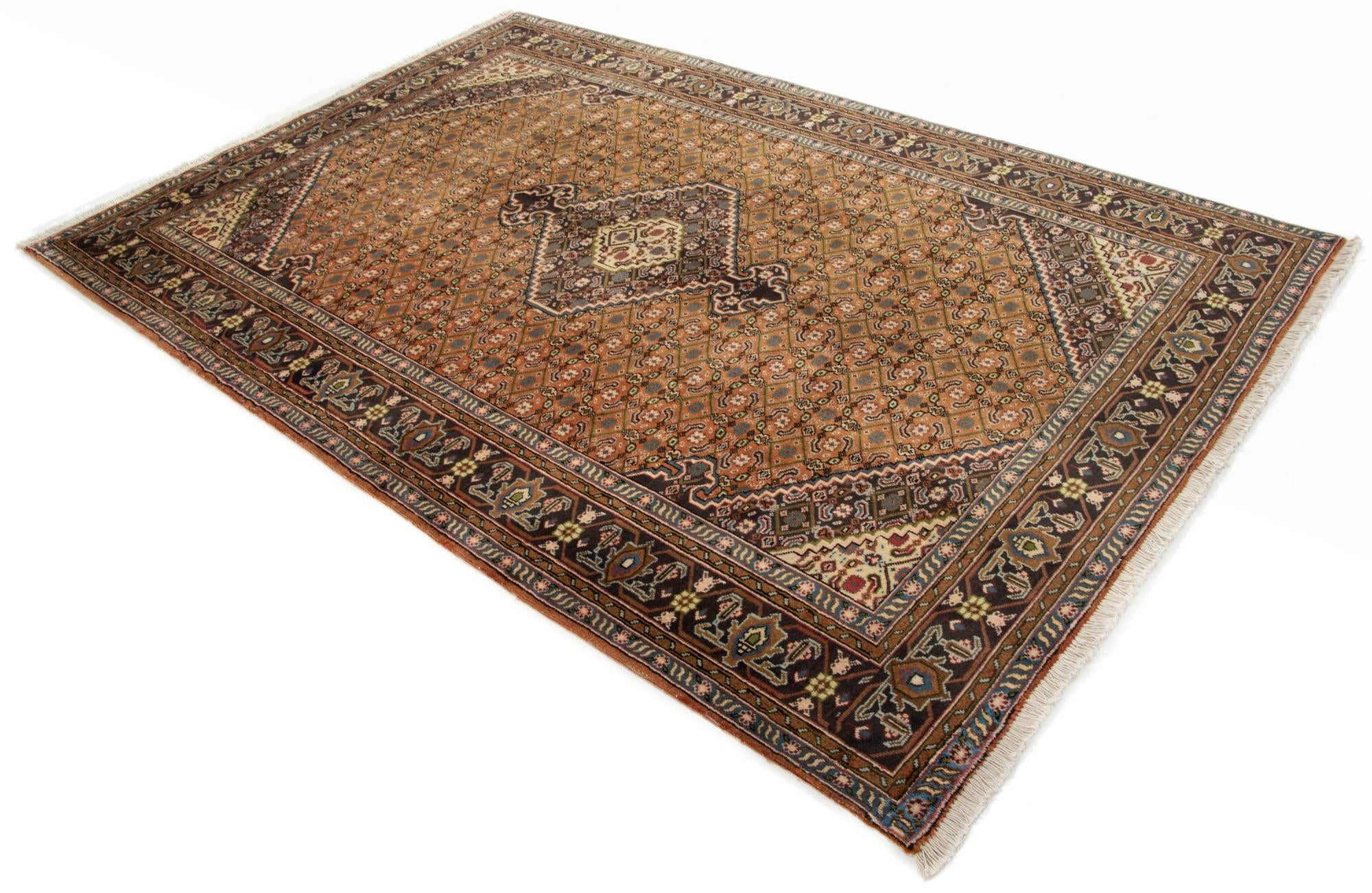 6' 6 x 9' 7 Hand Knotted Tabriz Persian Wool Rug