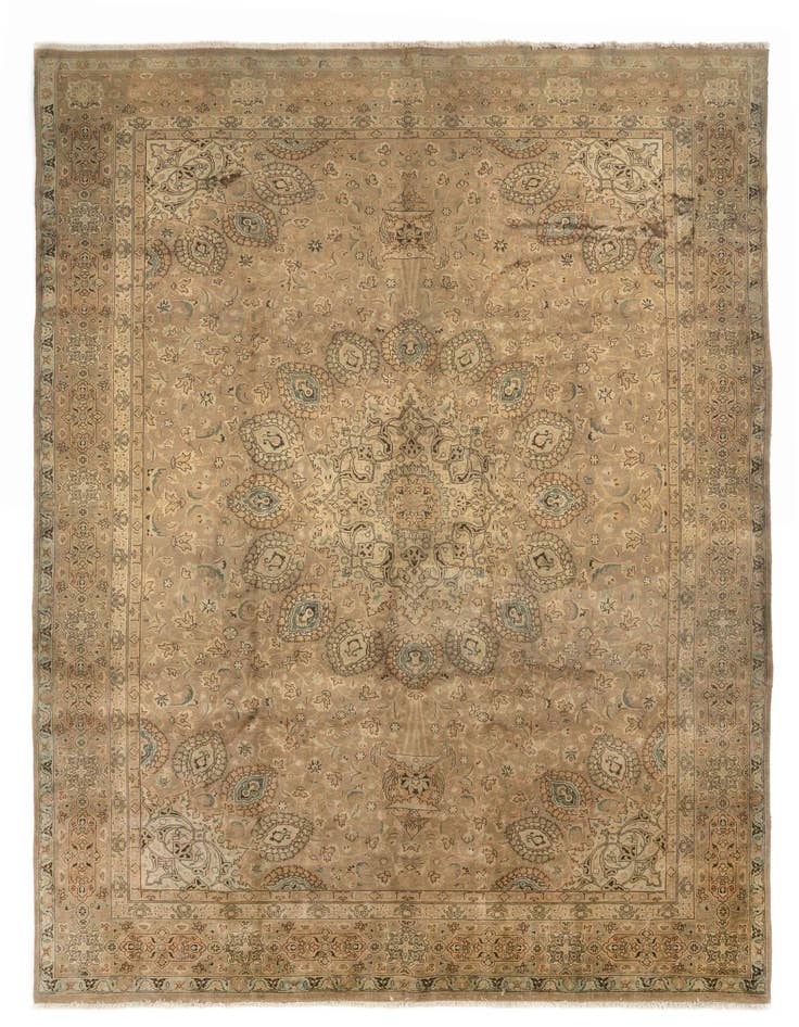 Detail image of 10' 4 x 15' 4 Hand Knotted Tabriz Persian Wool Rug