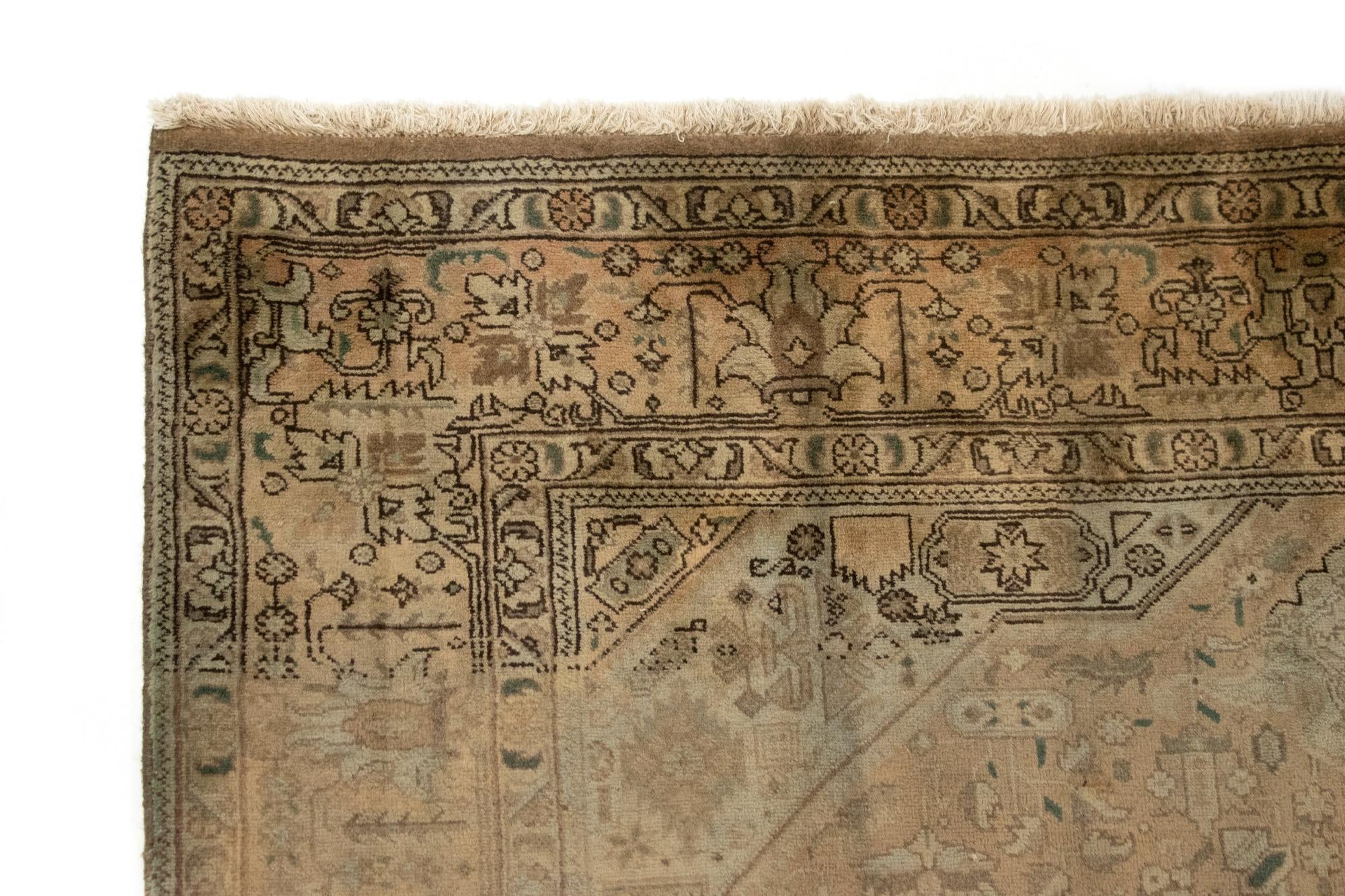 6' 4 x 9' 8 Hand Knotted Tabriz Persian Wool Rug